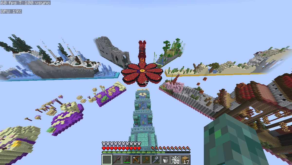 Overhead view of the Biome Run Remix PK courses