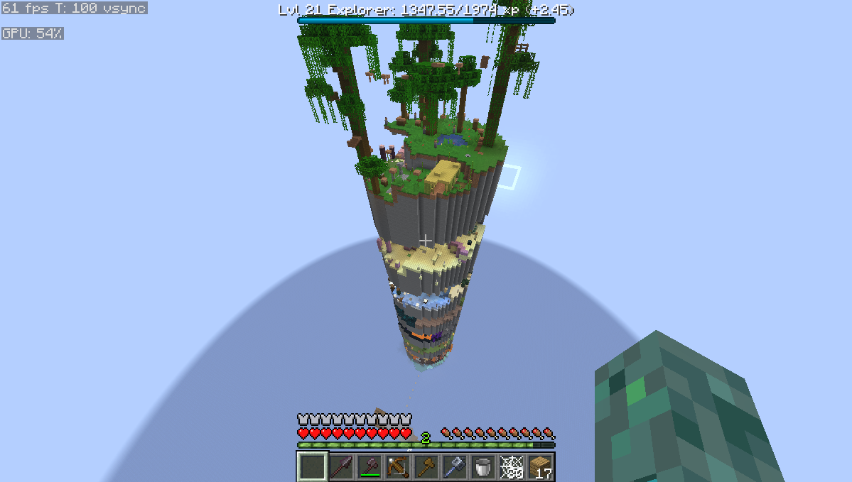 The entire spiral tower