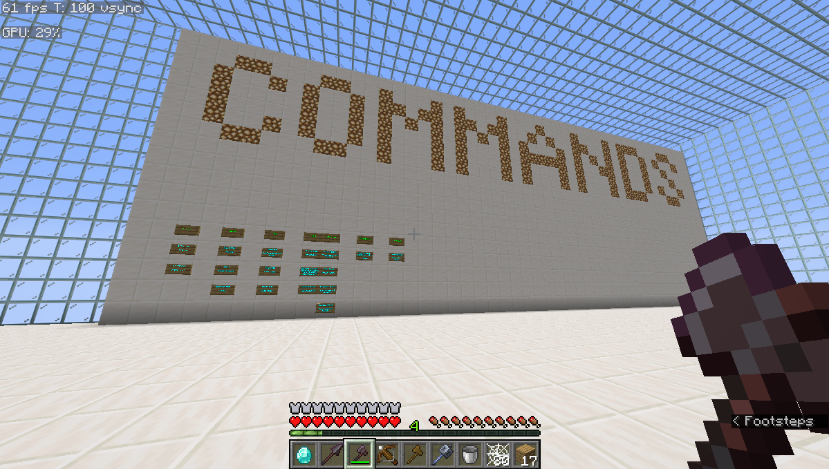 The old hub's wall of useful commands