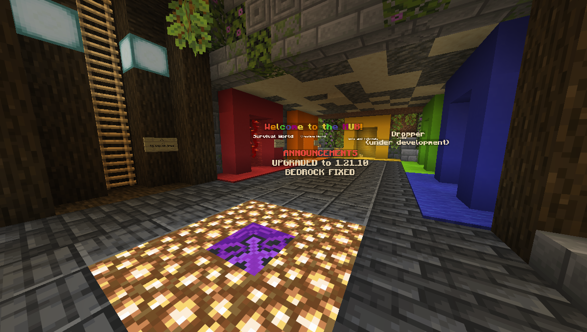 Under the big rainbow tree filled with portals